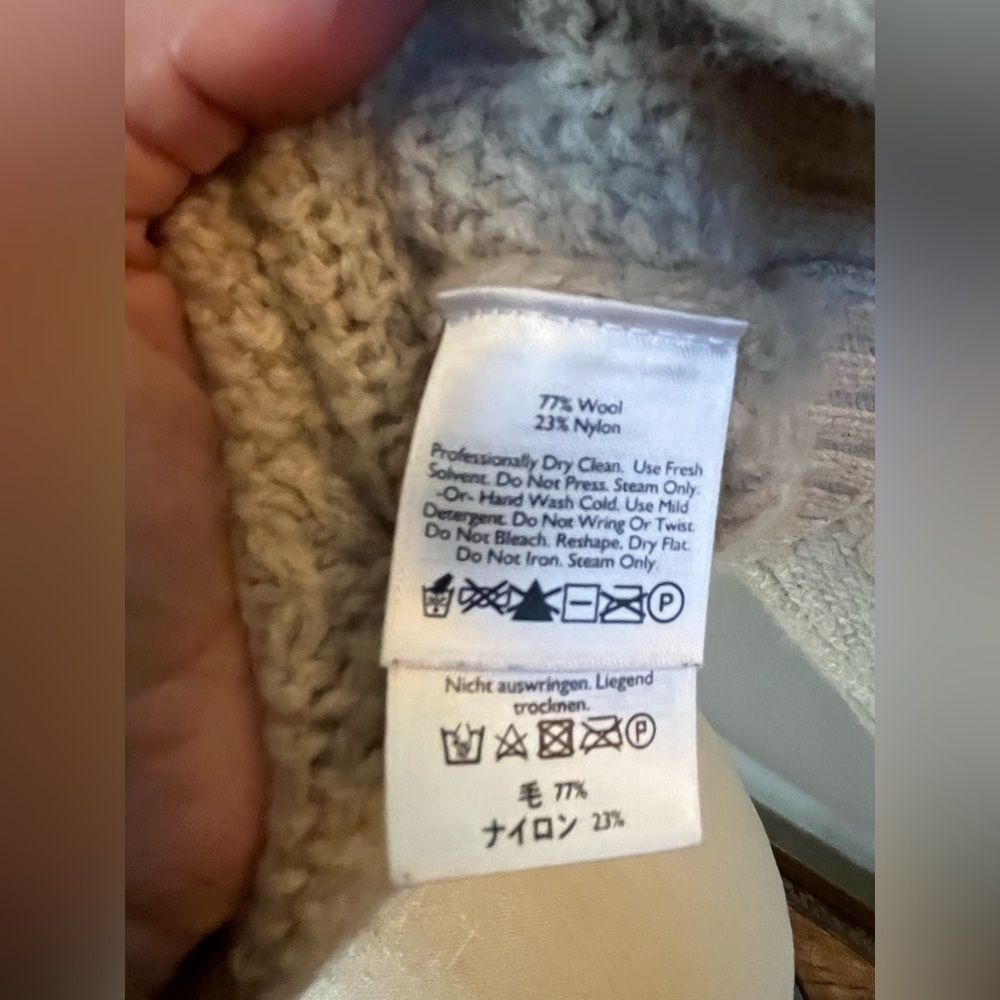 Eddie Bauer Wool Blend Asymmetrical Cardigan Sweater. Size S #153 - Picture 6 of 7